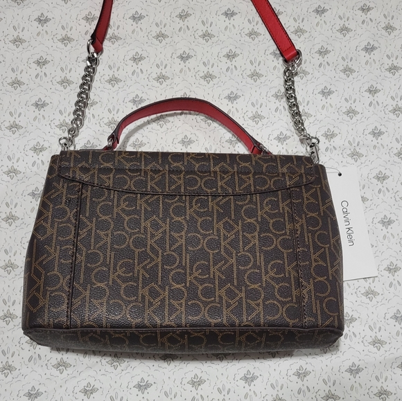 Calvin Klein Red Convertible Crossbody Satchel ❤️ - Picture 3 of 8